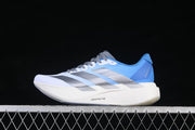adidas Adizero Evo SL Running Shoes, White Blue and Silver