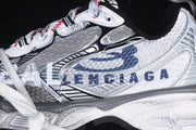 Balenciaga 3XL Split Logo Sneakers White Navy Grey