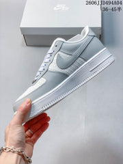 Nike Air Force 1 '07 Low Sneakers in White and Light Gray