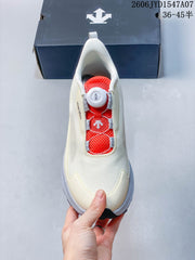 DESCENTE Running Low-Top Shoes, Cream and Red, 06JXD1547A07
