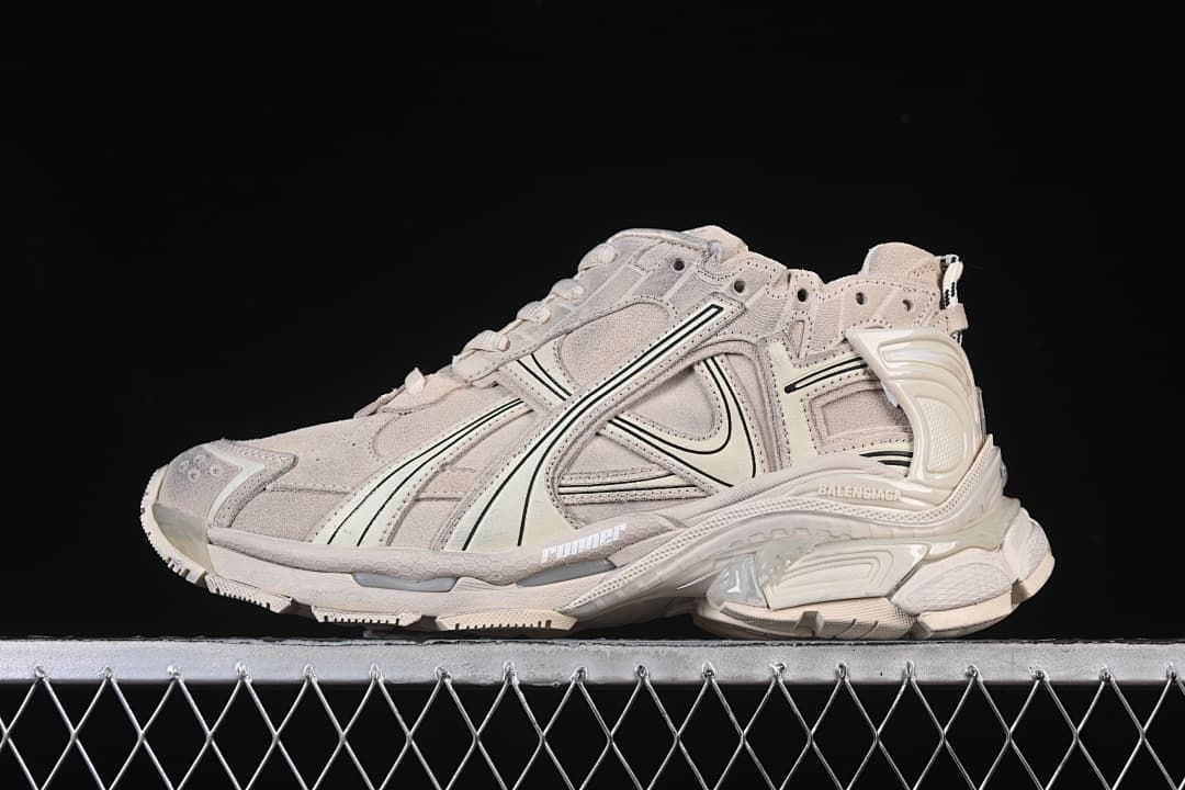 Balenciaga Runner Sneaker in Beige Suede Style
