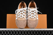 Louis Vuitton Sneakerina Suede Lace-Up Sneakers, Beige