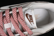 Nike SB Dunk Low Supreme-Style Sneakers in White and Brown