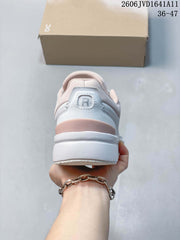 On Court Sneakers in White and Blush Pink