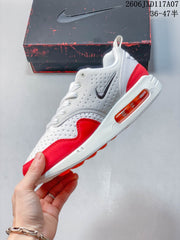 Nike Air Max 1 White and Red Sneakers