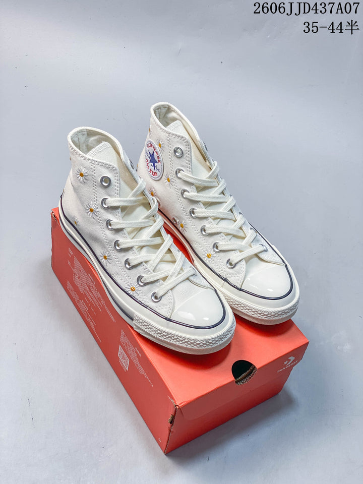Converse Chuck 70 High-Top Daisy Embroidered Sneakers