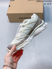 Salomon XT-6 Trail Running Shoes, White and Taupe, 06JLD344A04