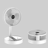 Telescopic Folding Fan – 180° Rotating, 3-Speed, USB Powered, Foldable & Washable