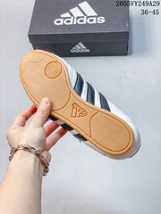 adidas Taekwondo Low-Top Sneakers in White and Navy