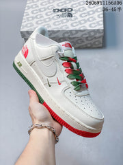 Nike Air Force 1 '07 Low White Red Green Sneakers