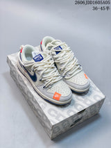 Nike SB Dunk Low Cream and Navy Skate Sneakers