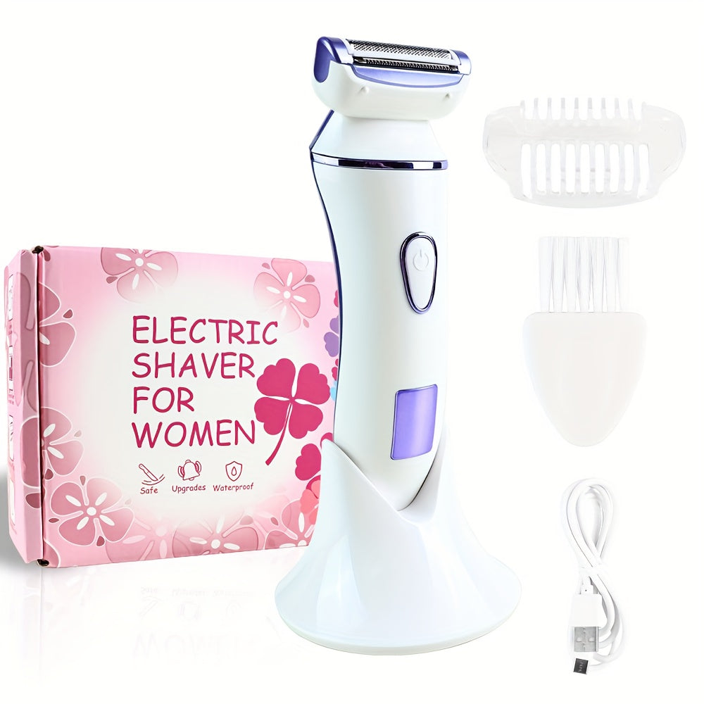 Women'S Electric Shaver, Ideal Gifts for Her, Rechargeable Wet And Dry Razor, IPX7 Rated Hair Remover for Legs