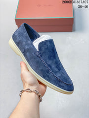 Stella McCartney Blue Suede-Style Loafers 06HXD387A07
