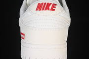 Nike SB Dunk Low Pro Supreme Sneakers in Cream and Red