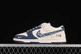 Nike SB Dunk Low Sneakers in Cream and Navy