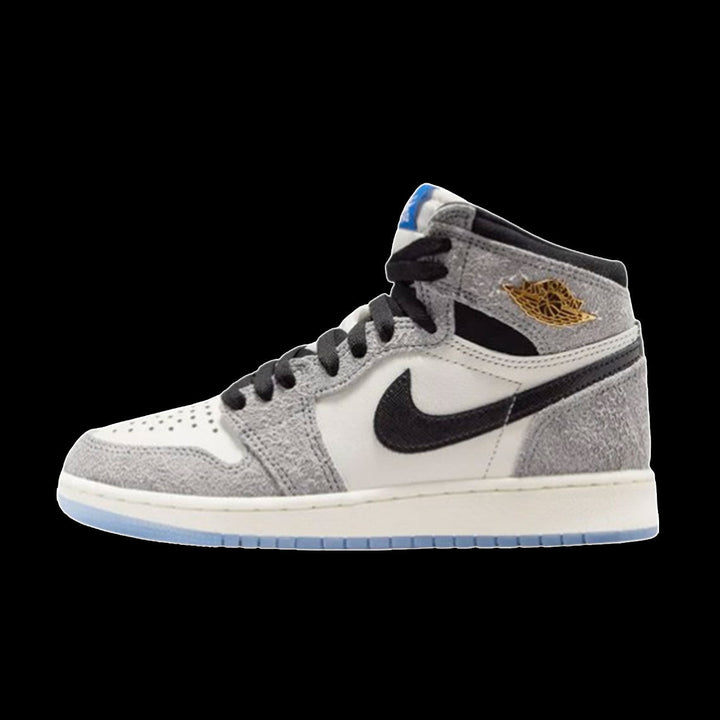 Air Jordan 1 High OG (GS)(Cool Grey/Black-Game Royal)