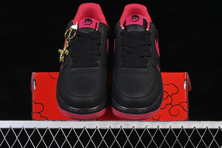 Nike Air Force 1 '07 Low Black and Red Sneakers FV3694-102