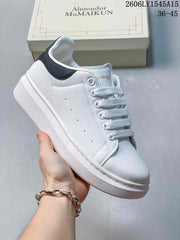Alexander McQueen 68155ASOWE Low-Top Sneakers, White and Grey