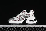 GCDESIGN G24X4338 Chunky Sneakers, White, Silver & Burgundy