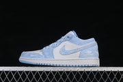 Jordan Air Jordan 1 Low Blue and White Sneakers QJ1988-009