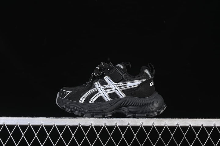 ASICS Kids' Black Sneakers with Silver Accents