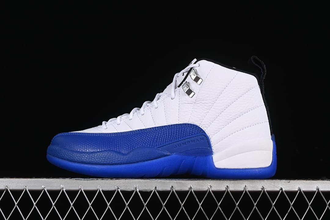 Air Jordan 12 Retro White and Blue Sneakers CT8013-140