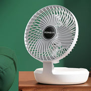 Portable Wall & Desk Fan – 90° Adjustable, USB Rechargeable, Ultra-Quiet, 3-Speed