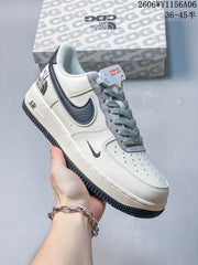 Nike Air Force 1 '07 Low Sneakers White Gray Navy