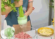 4-in-1 Electric Food Chopper & Vegetable Slicer Set – Handheld Garlic Mincer with Peeler & Cleaning Brush