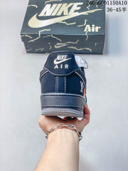 Nike Air Force 1 ’07 Low Navy and Gray Sneakers