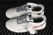 Nike SB Dunk Low White and Grey Low-Top Sneakers