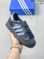 adidas Superstar 2 Sneakers in Charcoal and Light Blue
