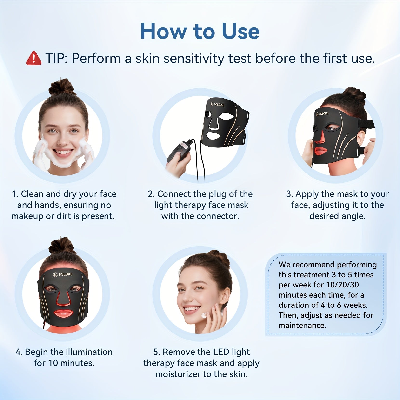 FDA Cleared LED Red Light Mask Skin Care, Three-In-One Fusion LED Lamp Beads, Infrared LED Mask - Home Wavelength, Improve Dullness, Sensitivity And Easily Create Advanced Skin Care, Home Portable Beauty Instrument, Home SPA