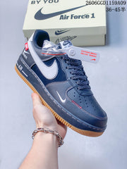 Nike Air Force 1 Low DD1982-367 Navy and White Gum Sole