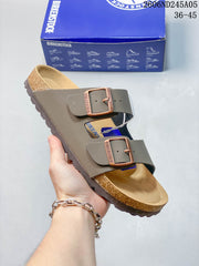 Birkenstock Arizona Two-Strap Sandals in Taupe