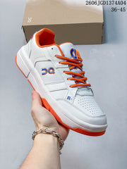 On THE Roger Clubhouse White Orange Sneakers 06JGD1374A04