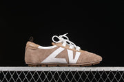 Louis Vuitton Sneakerina Suede Lace-Up Sneakers, Beige