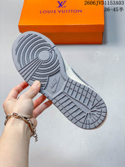 Nike Dunk Low Double Swoosh Sneakers in Grey and White