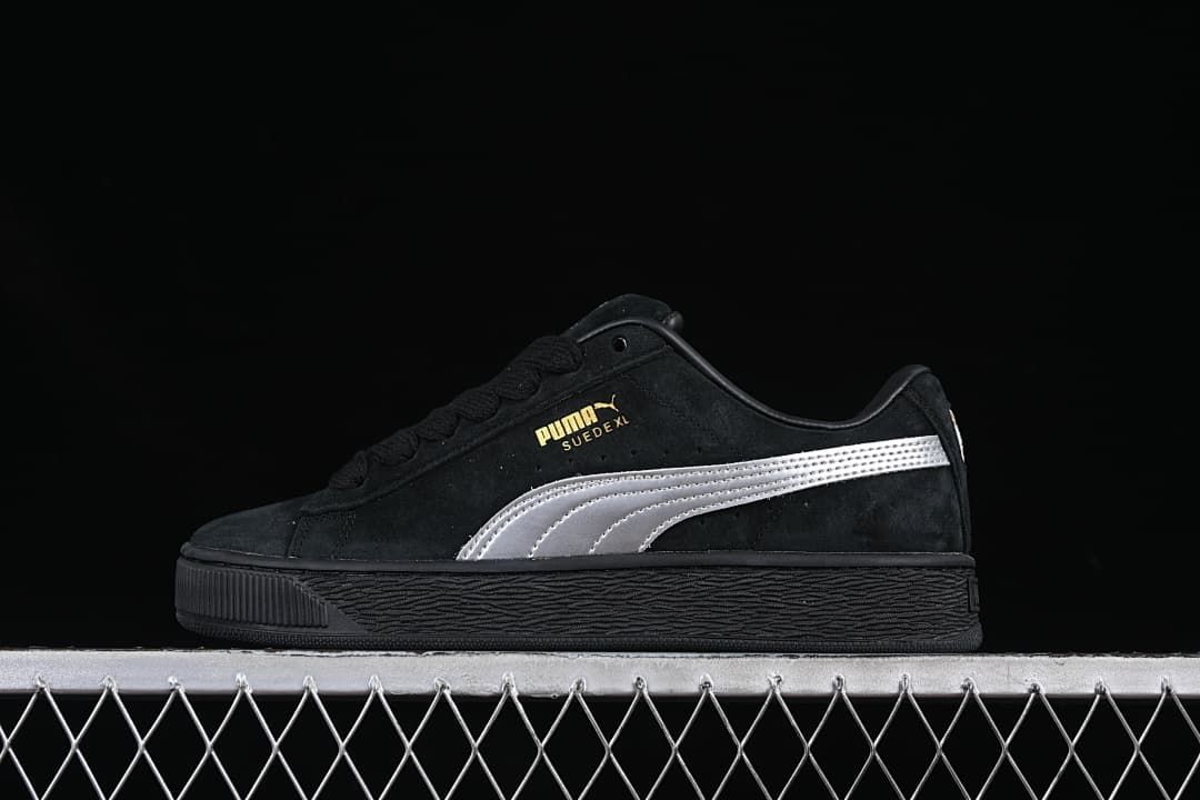 Puma Suede XL Black Silver Sneakers 401413-01