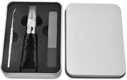 Black Anti-Slip Grip Gear Lock Nail Clipper Set with Ultra-Sharp Tips for Precise Access to Nail Grooves