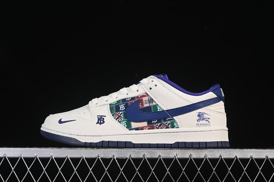 Nike SB Dunk Low Patchwork White Blue Sneakers