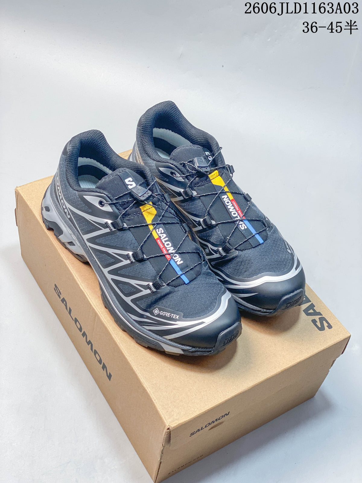 Salomon XT-6 GTX Trail Sneakers in Black and Silver