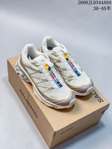 Salomon XT-6 Trail Running Shoes, White and Taupe, 06JLD344A04