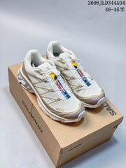 Salomon XT-6 Trail Running Shoes, White and Taupe, 06JLD344A04
