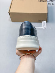 ECCO Chunky Platform Lace-Up Sneakers in Navy and White