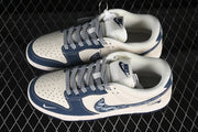 Nike SB Dunk Low Sneakers in Cream and Navy