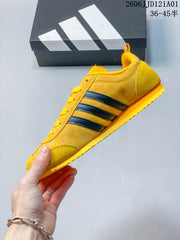 adidas VS JOG 2.0 Low-Top Casual Sneakers, Yellow and Black