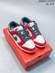 Nike SB Dunk Low Red and White Sneakers