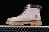Timberland TB10078 Beige Grey Mid-Height Lace-Up Boots