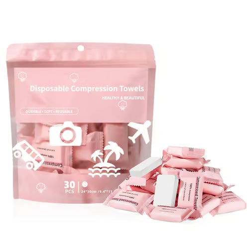 Compressed Towel Tablets – Portable Magic Expanding Towels (30, 90, or 150 Pack)